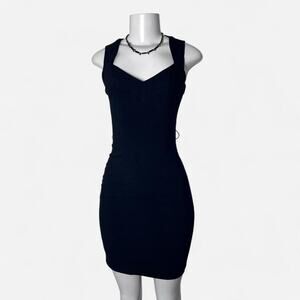 Black dress going out dress cocktail  bodycon fitted formal club party  small